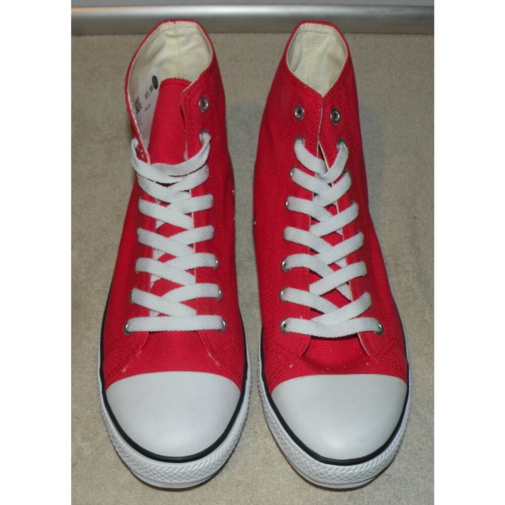 Canvas High Top Shoes Men’s 11 End Polio Now Rotary Campaign Sneakers Red